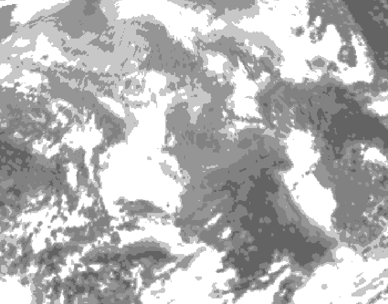 GDPS total cloud 222 hour forecast chart for Canada based on 2025/12/17 0000Z data
