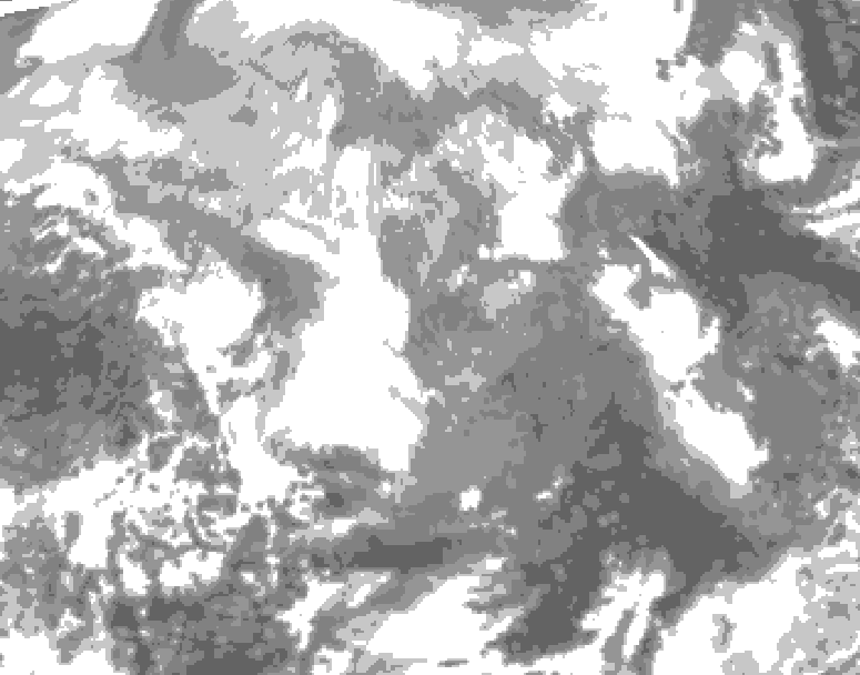 GDPS total cloud 228 hour forecast chart for Canada based on 2025/12/17 0000Z data