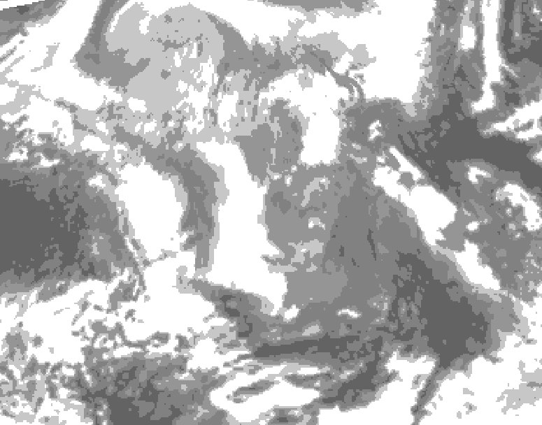 GDPS total cloud 234 hour forecast chart for Canada based on 2025/12/17 0000Z data