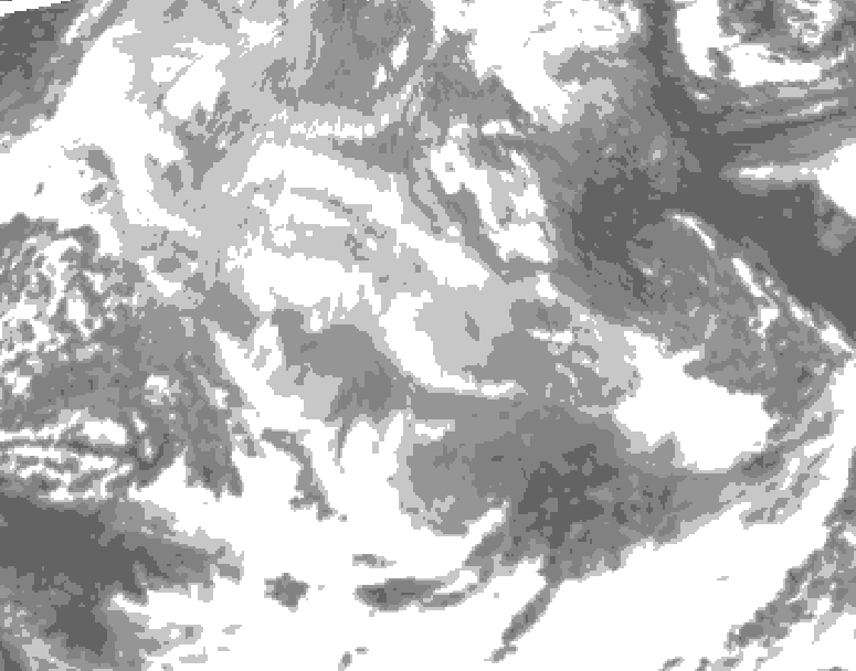 GDPS total cloud 084 hour forecast chart for Canada based on 2025/12/17 1200Z data