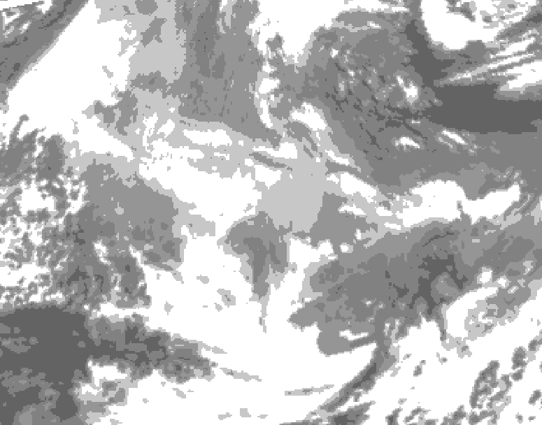 GDPS total cloud 096 hour forecast chart for Canada based on 2025/12/17 1200Z data