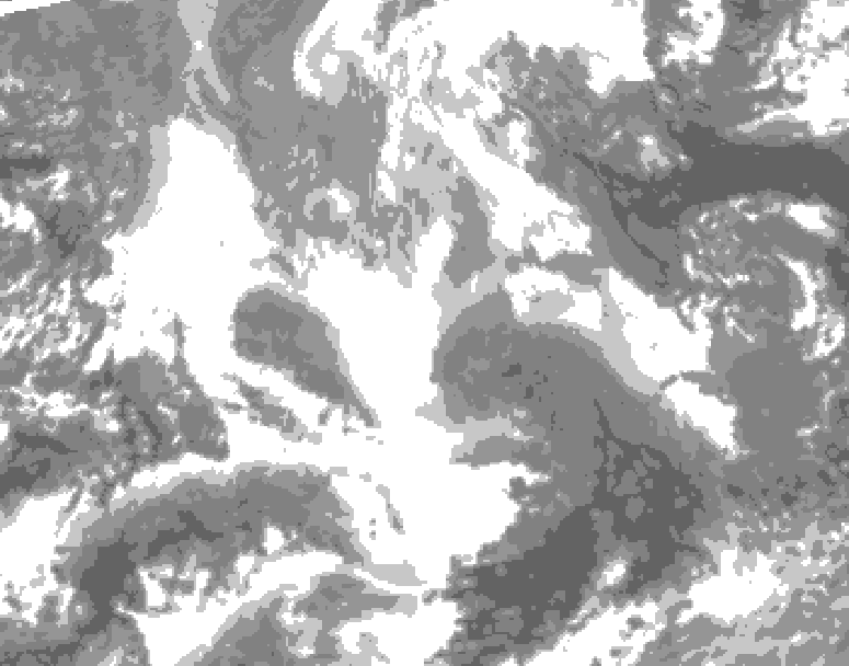 GDPS total cloud 156 hour forecast chart for Canada based on 2025/12/17 1200Z data
