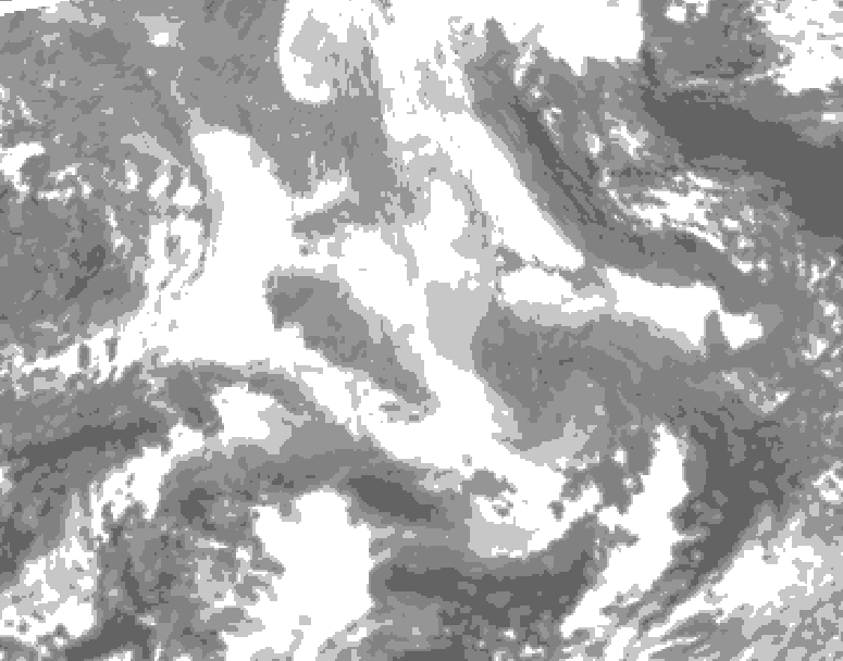 GDPS total cloud 168 hour forecast chart for Canada based on 2025/12/17 1200Z data