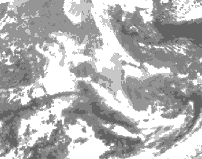 GDPS total cloud 180 hour forecast chart for Canada based on 2025/12/17 1200Z data