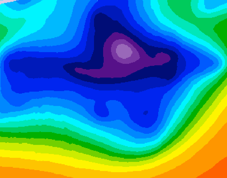 GDPS 500 millibar geopotential height 084 hour forecast chart for Canada based on 2025/12/18 0000Z data