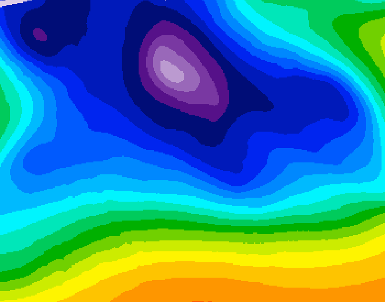 GDPS 500 millibar geopotential height 144 hour forecast chart for Canada based on 2025/12/18 0000Z data