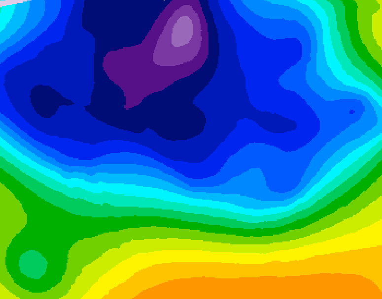GDPS 500 millibar geopotential height 204 hour forecast chart for Canada based on 2025/12/18 0000Z data