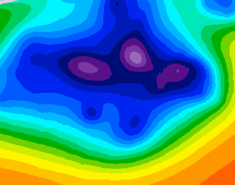 GDPS 500 millibar geopotential height 060 hour forecast chart for Canada based on 2025/12/18 1200Z data
