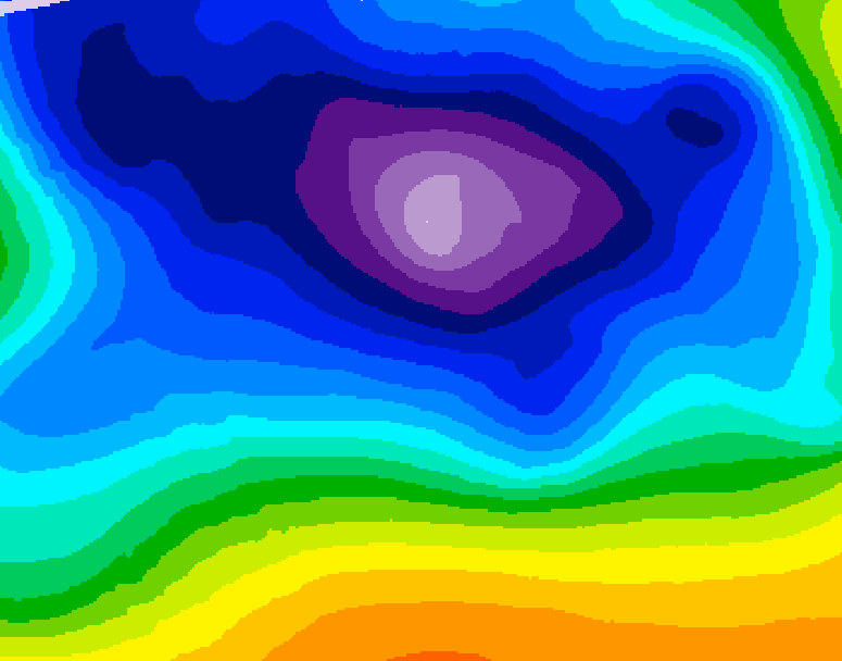 GDPS 500 millibar geopotential height 132 hour forecast chart for Canada based on 2025/12/18 1200Z data