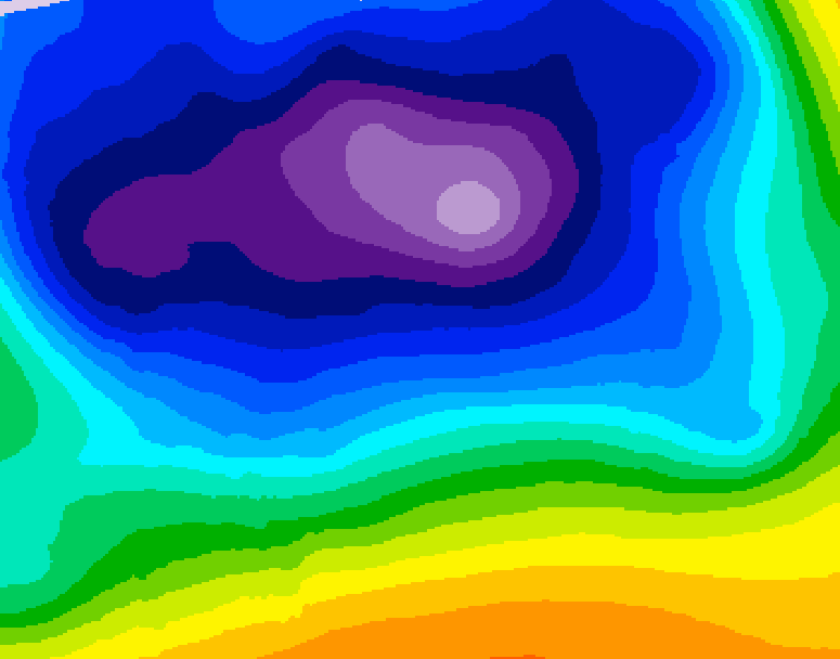 GDPS 500 millibar geopotential height 156 hour forecast chart for Canada based on 2025/12/18 1200Z data