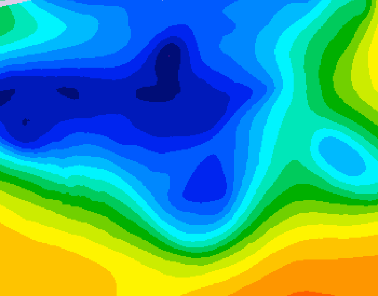 GDPS 500 millibar geopotential height 228 hour forecast chart for Canada based on 2025/12/18 1200Z data