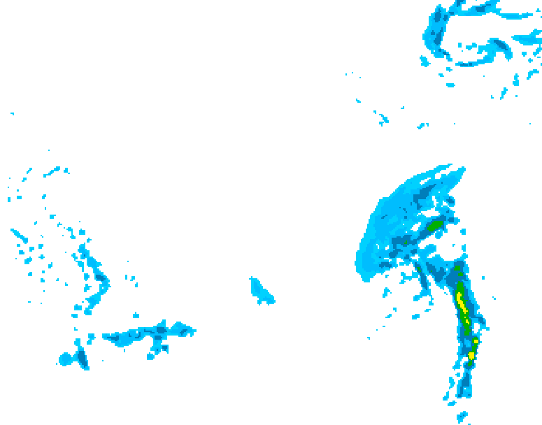 GDPS precipitation 048 hour forecast chart for Canada based on 2025/12/18 0000Z data