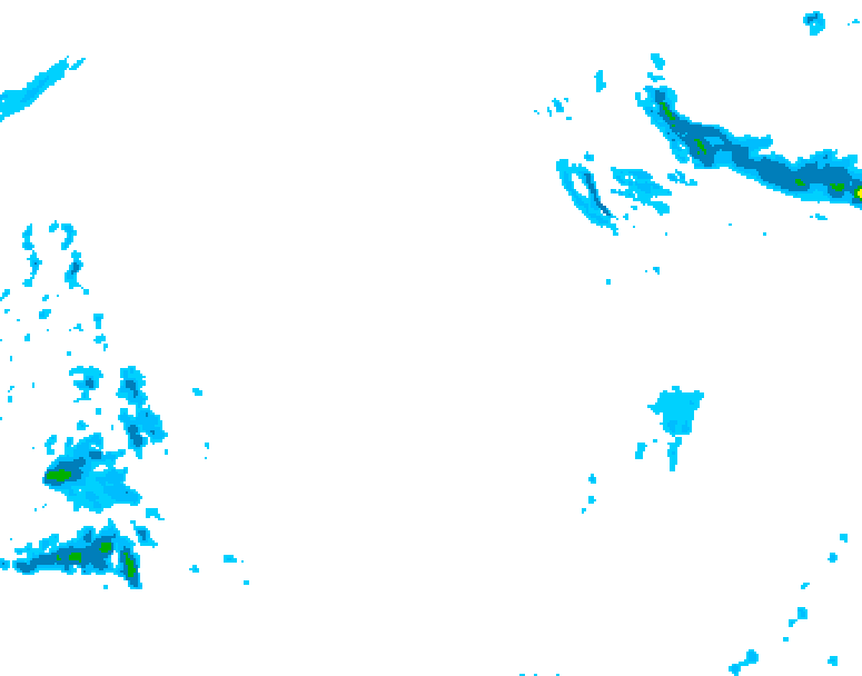 GDPS precipitation 084 hour forecast chart for Canada based on 2025/12/18 0000Z data