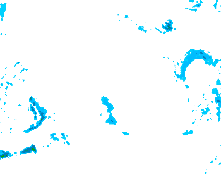 GDPS precipitation 120 hour forecast chart for Canada based on 2025/12/18 0000Z data