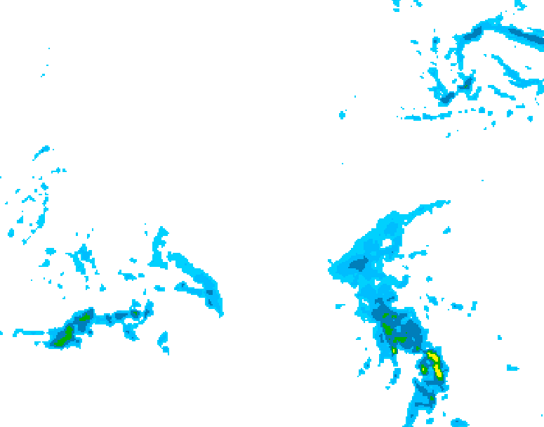 GDPS precipitation 024 hour forecast chart for Canada based on 2025/12/18 1200Z data