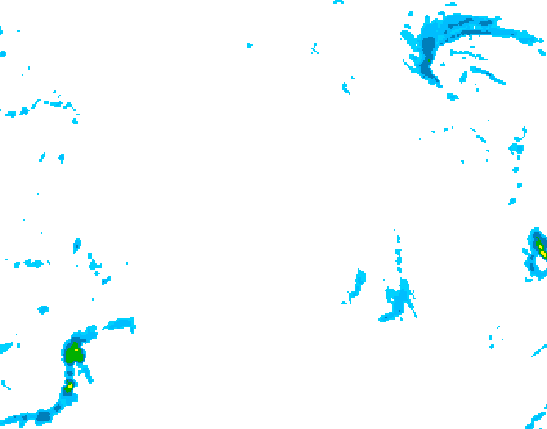 GDPS precipitation 132 hour forecast chart for Canada based on 2025/12/18 1200Z data