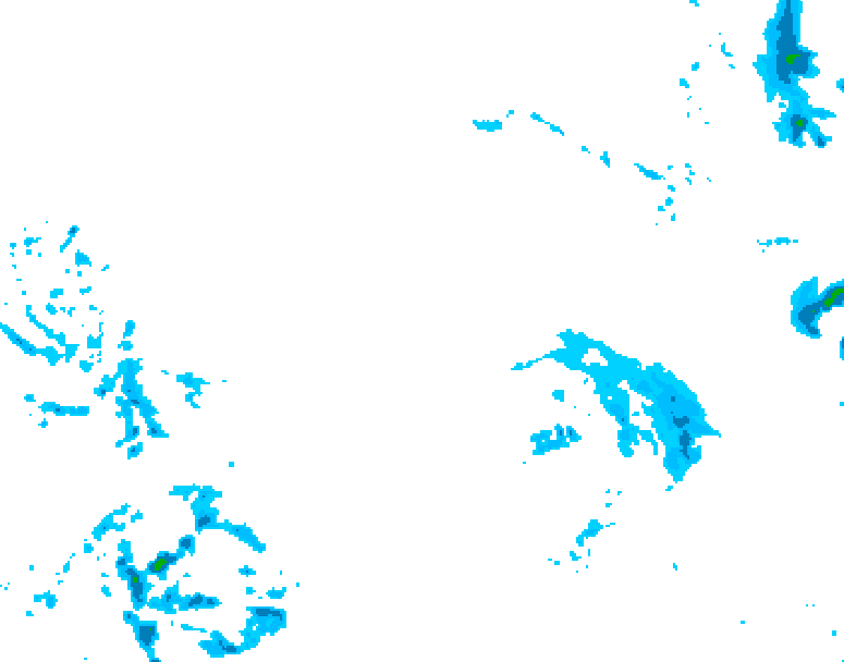 GDPS precipitation 180 hour forecast chart for Canada based on 2025/12/18 1200Z data