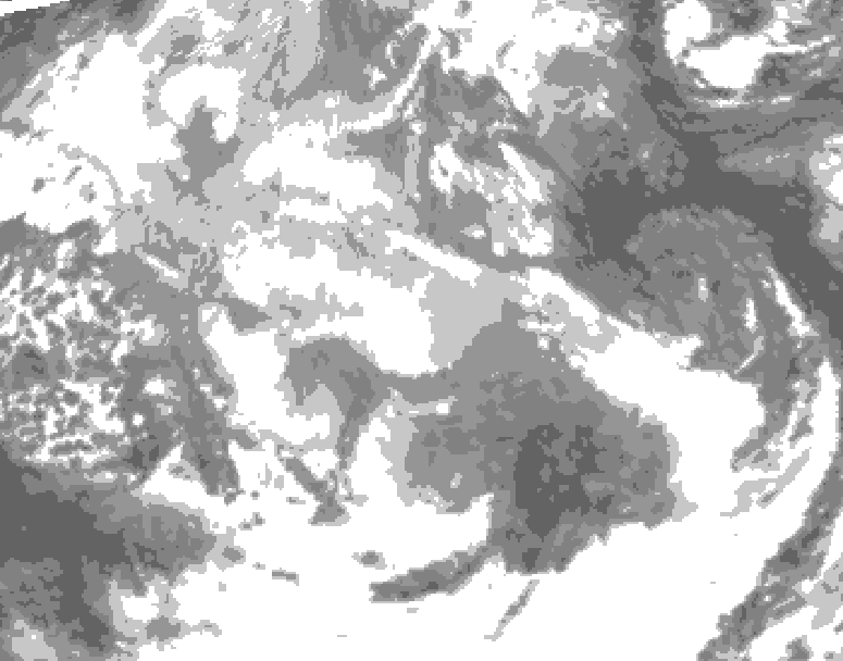 GDPS total cloud 072 hour forecast chart for Canada based on 2025/12/18 0000Z data