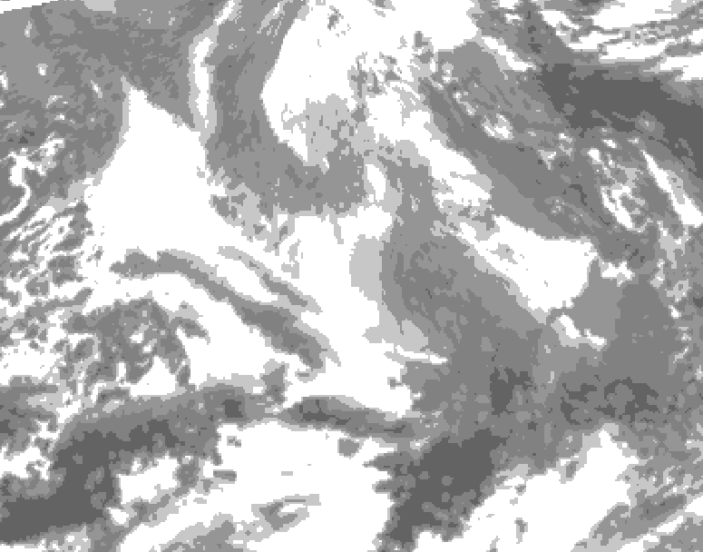 GDPS total cloud 144 hour forecast chart for Canada based on 2025/12/18 0000Z data