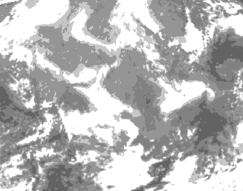 GDPS total cloud 204 hour forecast chart for Canada based on 2025/12/18 0000Z data
