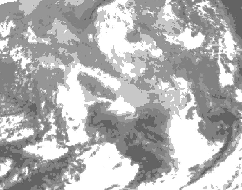 GDPS total cloud 156 hour forecast chart for Canada based on 2025/12/18 1200Z data