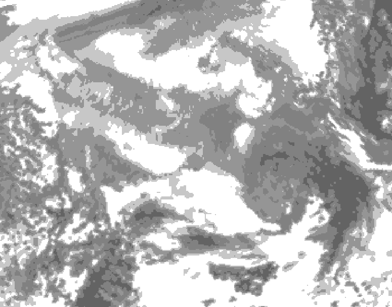 GDPS total cloud 192 hour forecast chart for Canada based on 2025/12/18 1200Z data