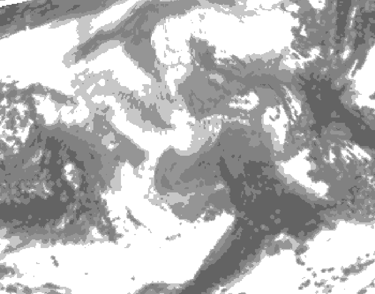 GDPS total cloud 228 hour forecast chart for Canada based on 2025/12/18 1200Z data