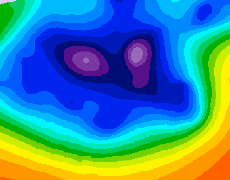 GDPS 500 millibar geopotential height 036 hour forecast chart for Canada based on 2025/12/19 0000Z data