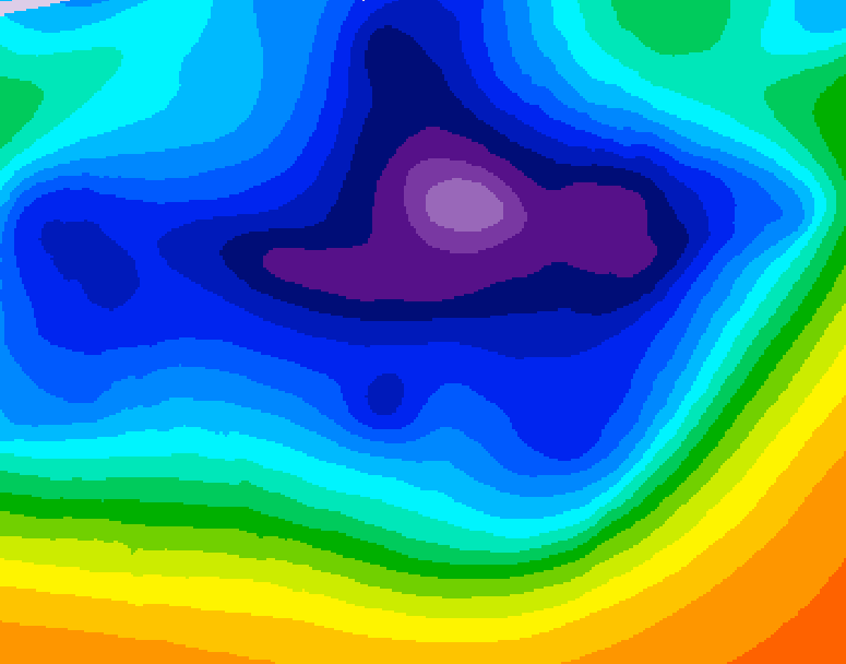 GDPS 500 millibar geopotential height 060 hour forecast chart for Canada based on 2025/12/19 0000Z data