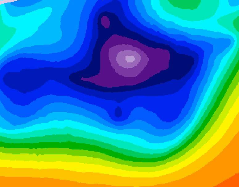 GDPS 500 millibar geopotential height 066 hour forecast chart for Canada based on 2025/12/19 0000Z data