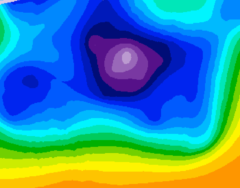 GDPS 500 millibar geopotential height 084 hour forecast chart for Canada based on 2025/12/19 0000Z data