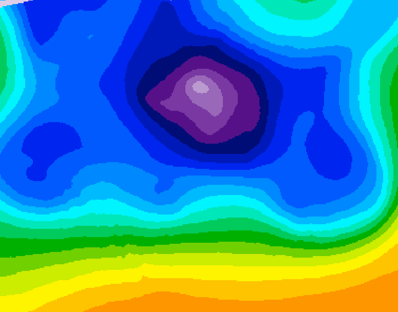 GDPS 500 millibar geopotential height 096 hour forecast chart for Canada based on 2025/12/19 0000Z data