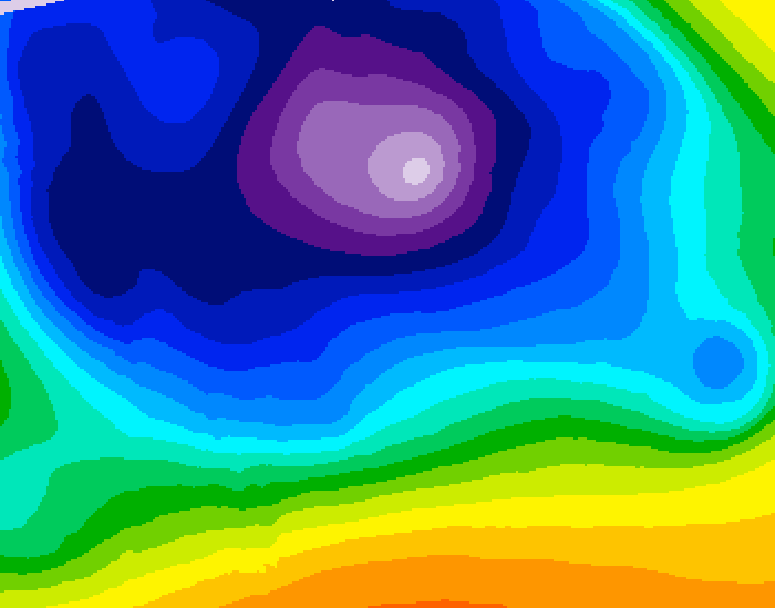 GDPS 500 millibar geopotential height 150 hour forecast chart for Canada based on 2025/12/19 0000Z data