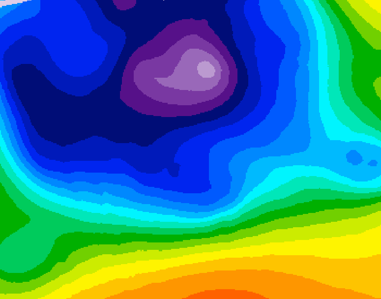 GDPS 500 millibar geopotential height 162 hour forecast chart for Canada based on 2025/12/19 0000Z data