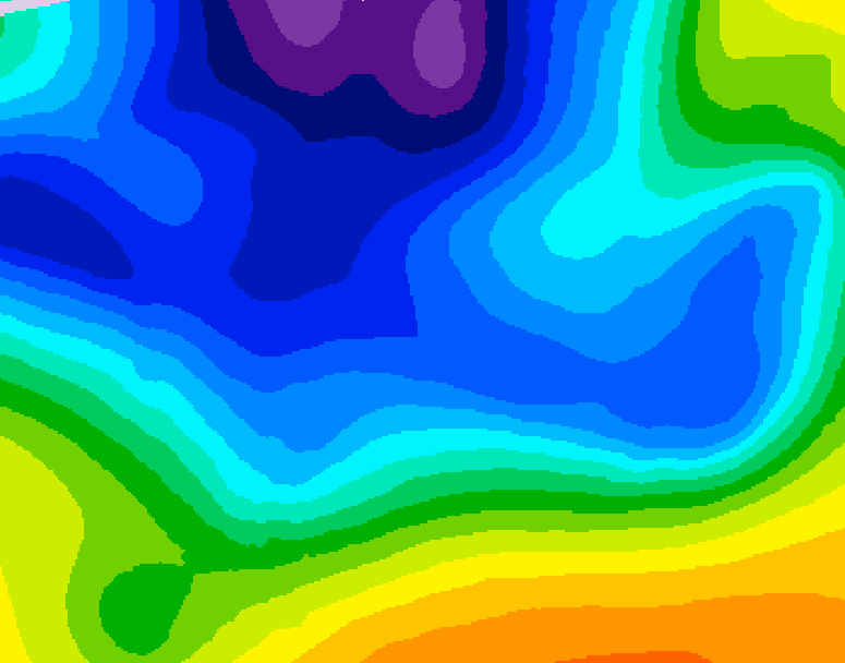 GDPS 500 millibar geopotential height 192 hour forecast chart for Canada based on 2025/12/19 0000Z data