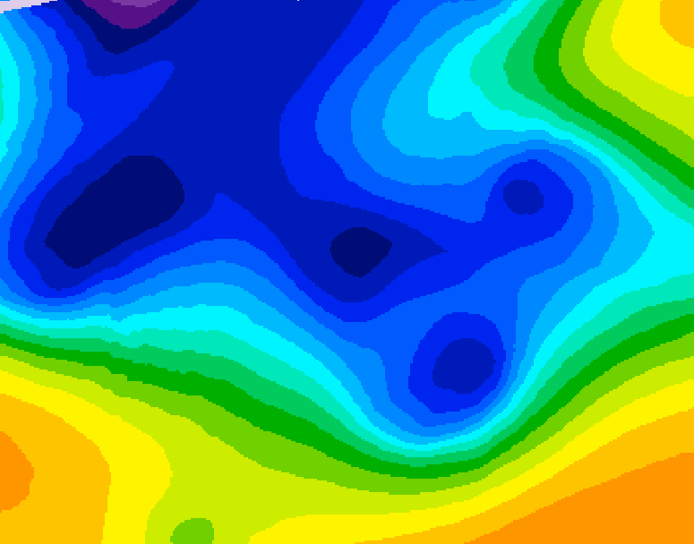 GDPS 500 millibar geopotential height 228 hour forecast chart for Canada based on 2025/12/19 0000Z data