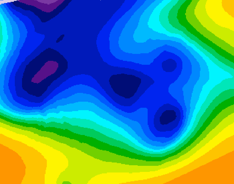 GDPS 500 millibar geopotential height 234 hour forecast chart for Canada based on 2025/12/19 0000Z data