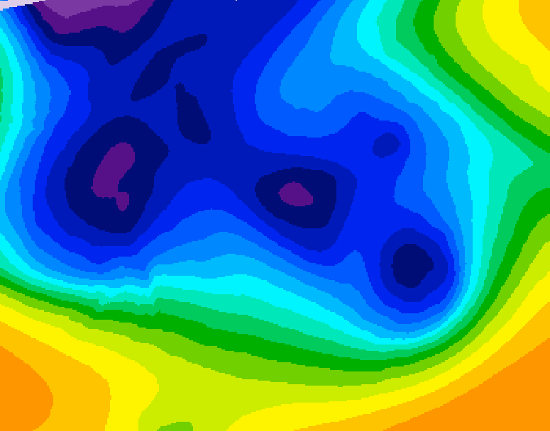 GDPS 500 millibar geopotential height 240 hour forecast chart for Canada based on 2025/12/19 0000Z data