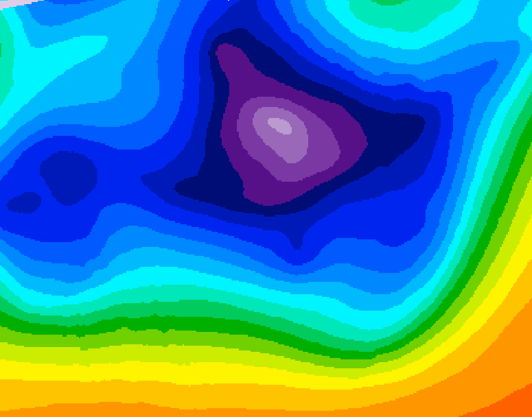 GDPS 500 millibar geopotential height 060 hour forecast chart for Canada based on 2025/12/19 1200Z data