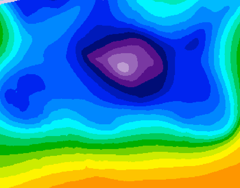 GDPS 500 millibar geopotential height 084 hour forecast chart for Canada based on 2025/12/19 1200Z data