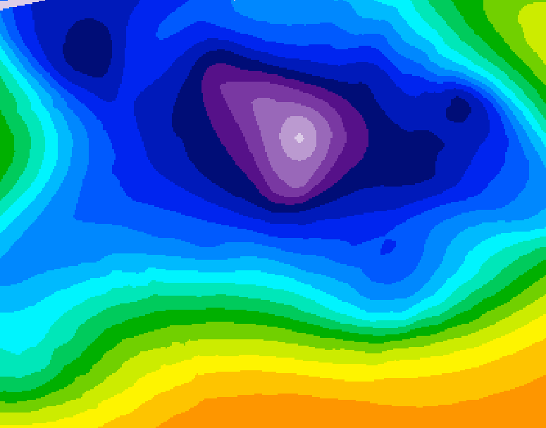 GDPS 500 millibar geopotential height 108 hour forecast chart for Canada based on 2025/12/19 1200Z data