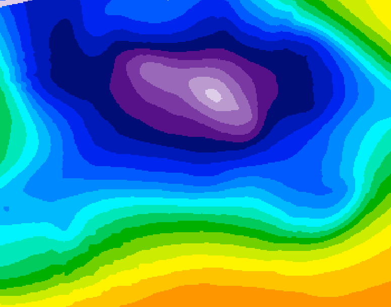 GDPS 500 millibar geopotential height 120 hour forecast chart for Canada based on 2025/12/19 1200Z data