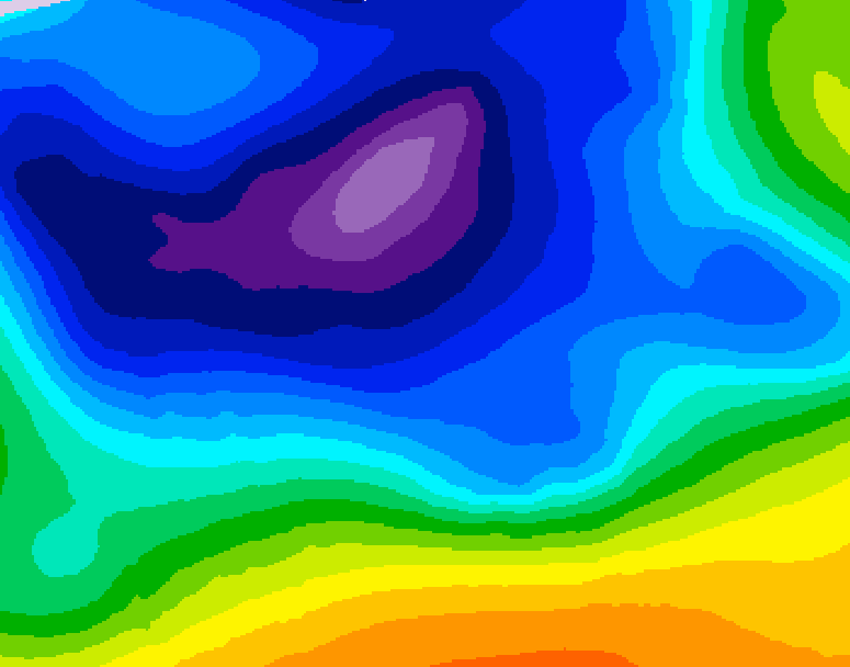 GDPS 500 millibar geopotential height 156 hour forecast chart for Canada based on 2025/12/19 1200Z data