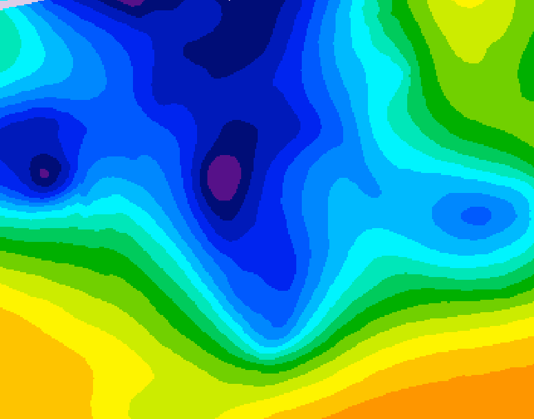 GDPS 500 millibar geopotential height 204 hour forecast chart for Canada based on 2025/12/19 1200Z data