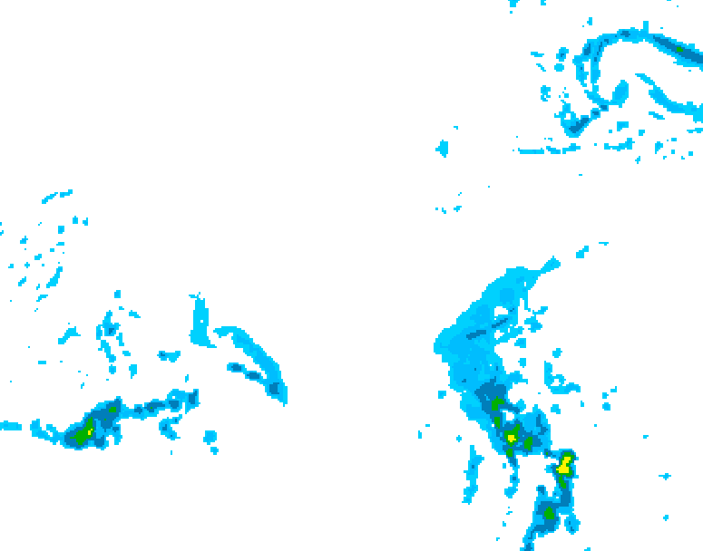 GDPS precipitation 012 hour forecast chart for Canada based on 2025/12/19 0000Z data
