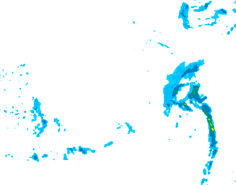 GDPS precipitation 030 hour forecast chart for Canada based on 2025/12/19 0000Z data