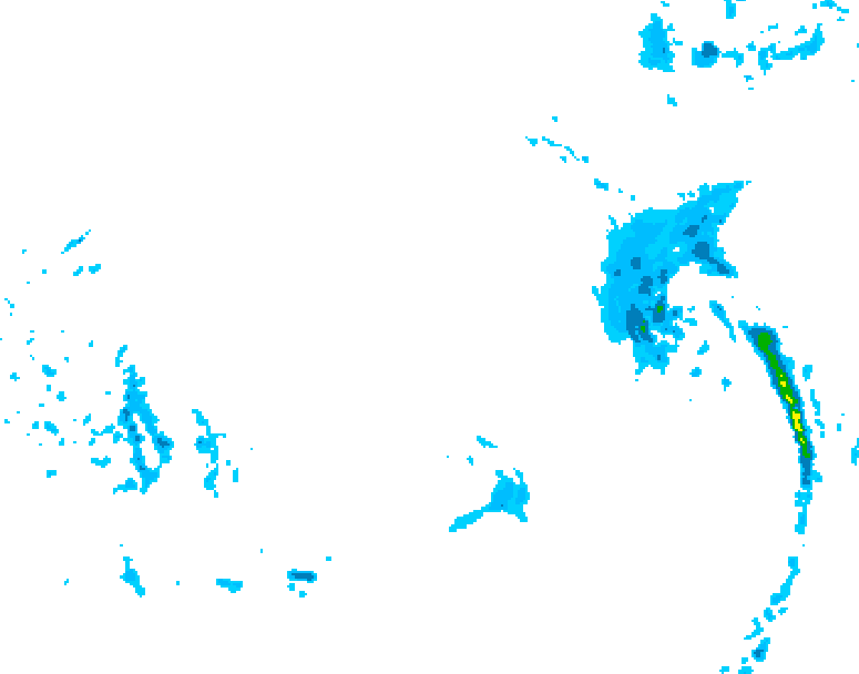 GDPS precipitation 036 hour forecast chart for Canada based on 2025/12/19 0000Z data