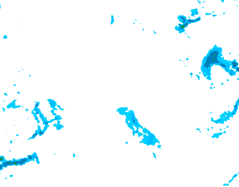 GDPS precipitation 102 hour forecast chart for Canada based on 2025/12/19 0000Z data