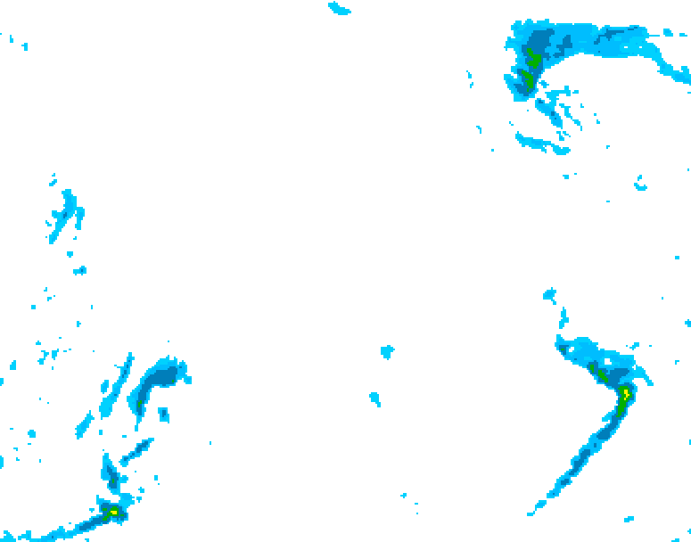 GDPS precipitation 132 hour forecast chart for Canada based on 2025/12/19 0000Z data