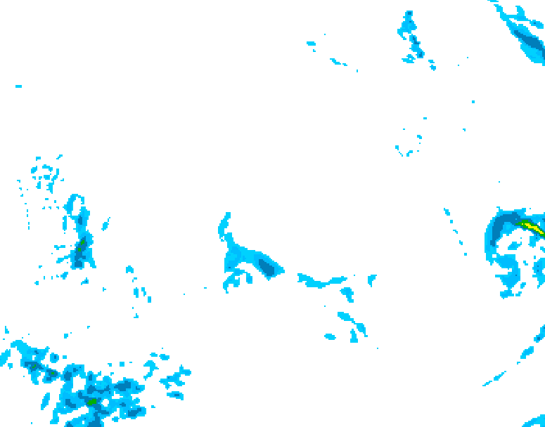 GDPS precipitation 150 hour forecast chart for Canada based on 2025/12/19 0000Z data
